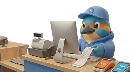 Kuvy - Mascota KivuPay en punto de venta