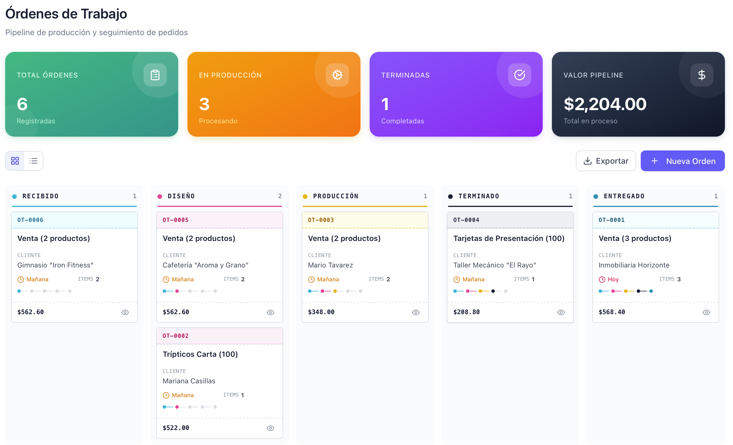 Gestiona tus órdenes
